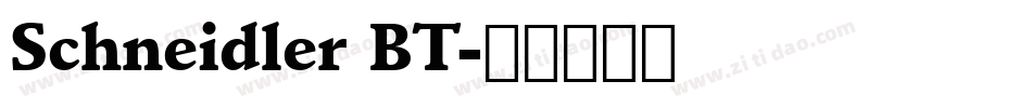 Schneidler BT字体转换